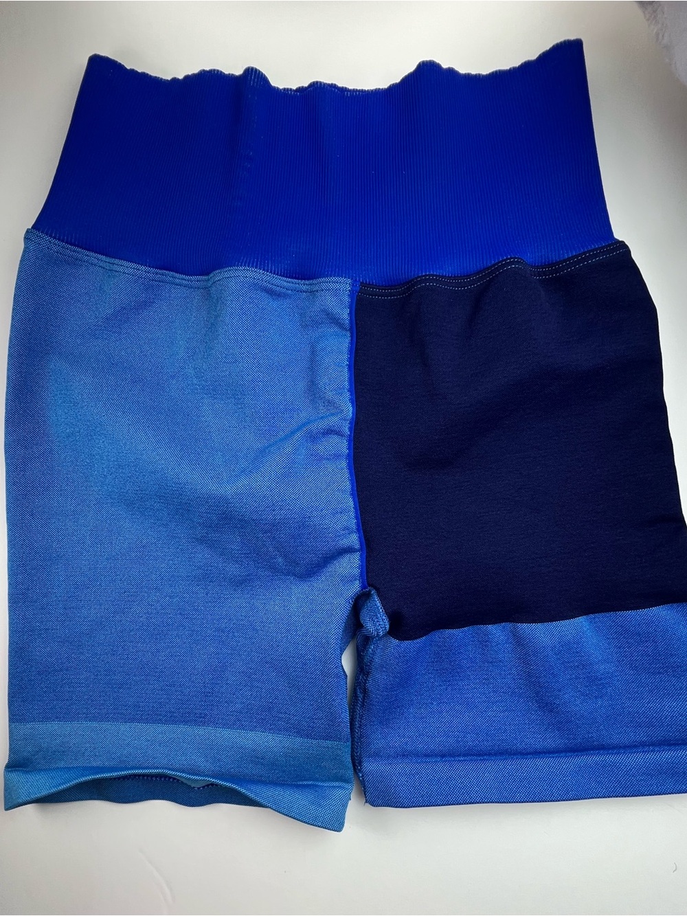 NWOT FP Movement Free People Blue Colorblock High Rise Bike Shorts XS/S